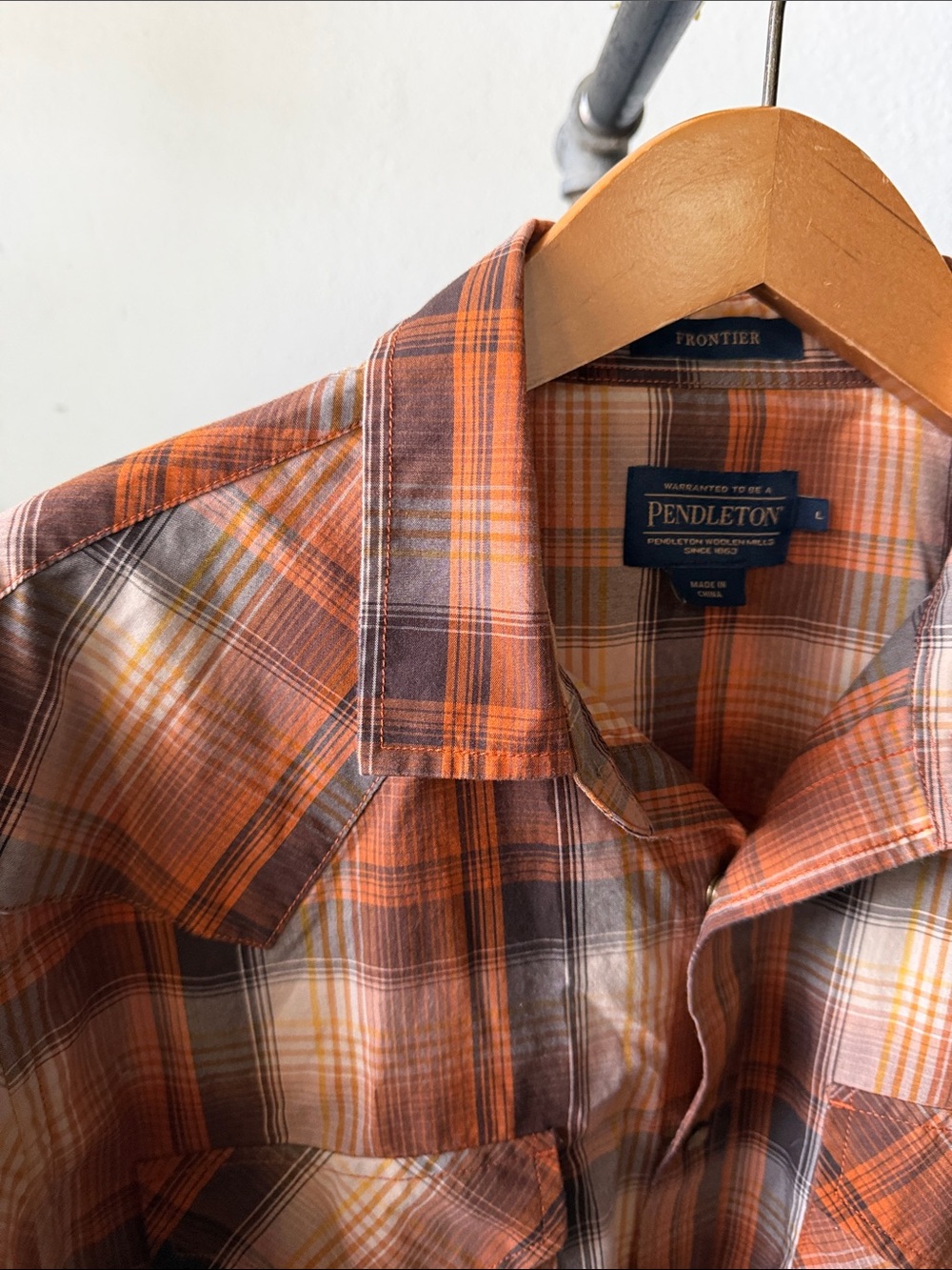 Pendleton Frontier Western Pearlsnap Size Large